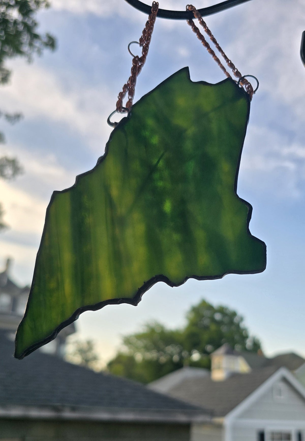 Handmade stained glass Maine by Through The Pane Studios