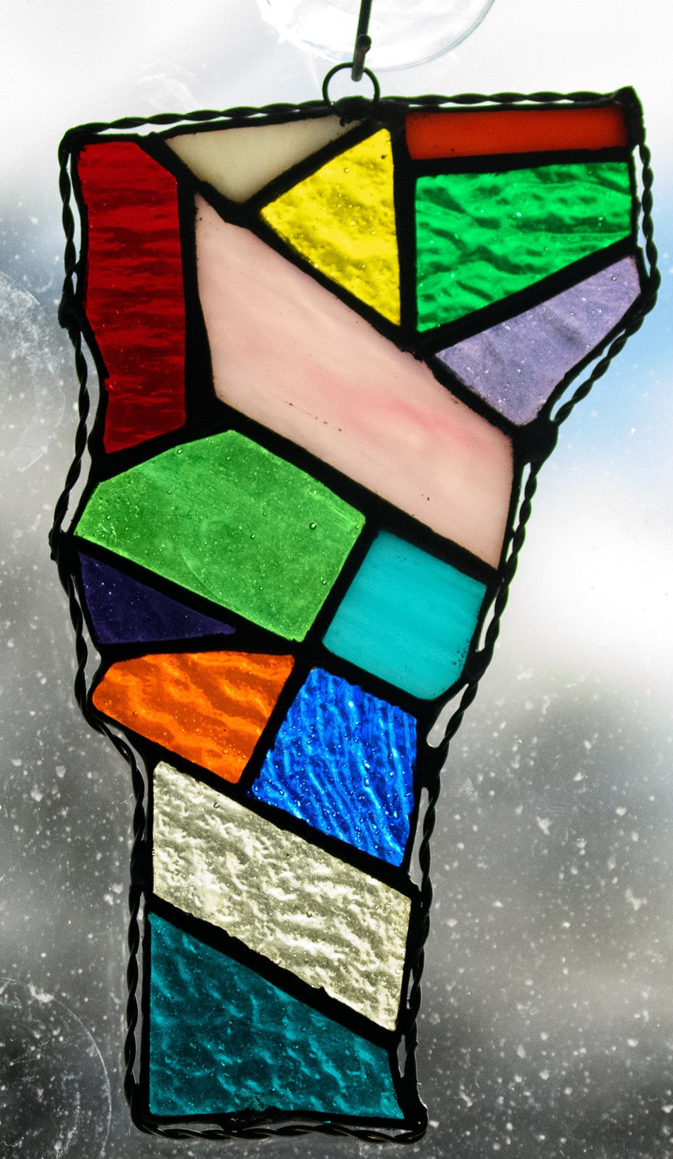 Handmade stained glass Vermont with Edge by Through The Pane Studios