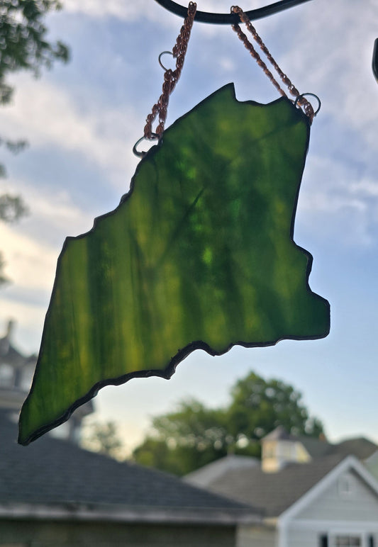 Handmade stained glass Maine by Through The Pane Studios