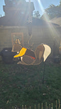 Handmade stained glass Squirrel - with acorn holder by Through The Pane Studios