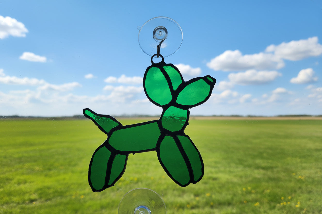 Handmade stained glass by Through The Pane Studios