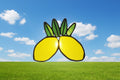 Handmade stained glass Leaded Lemons by Through The Pane Studios