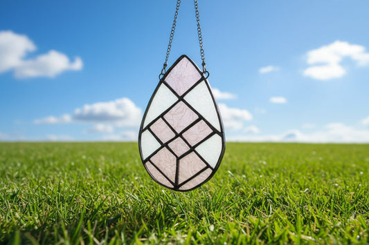 Handmade stained glass Teardrop Stained Glass by Through The Pane Studios