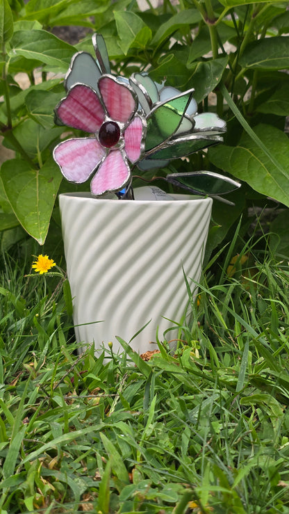 Potted Stained glass flowers