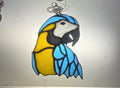 Blue & Gold Macaw â€“ Stained Glass Suncatcher