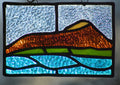 Handmade stained glass Diamond Head by Through The Pane Studios