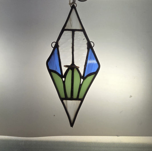 Handmade stained glass by Through The Pane Studios