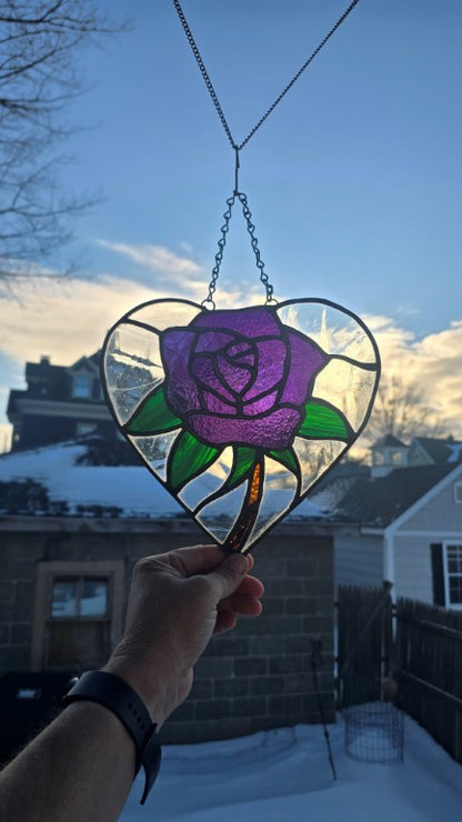 Handmade stained glass by Through The Pane Studios