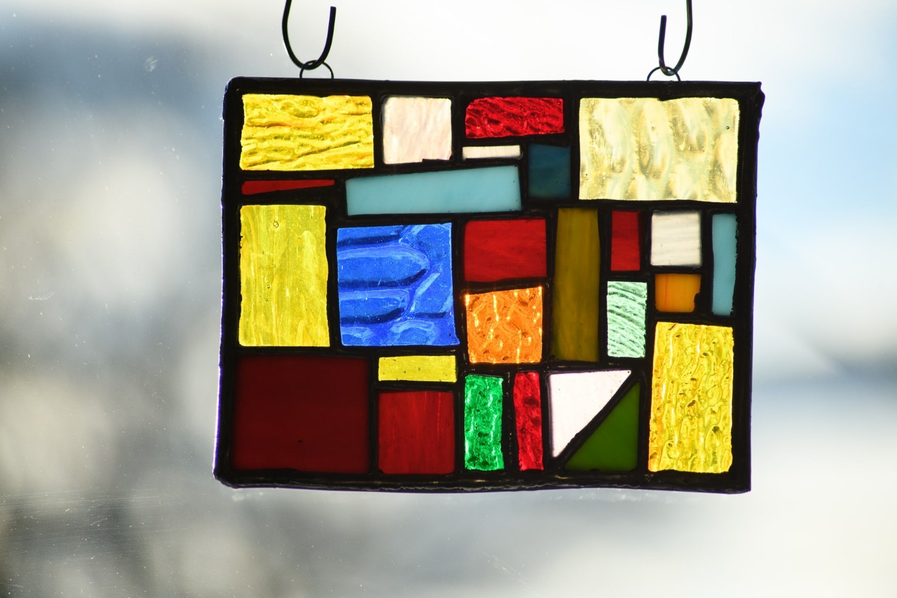 Handmade stained glass Miscellaneous Geometry by Through The Pane Studios