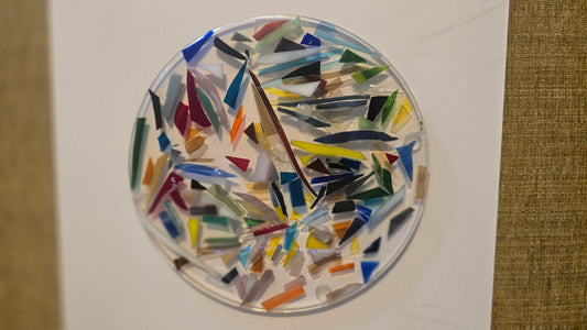 Handmade stained glass Trivets - Glass and Resin by Through The Pane Studios