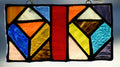 Handmade stained glass Shapes by Through The Pane Studios