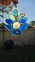 Agate Blossom Ornament â€“ Blue