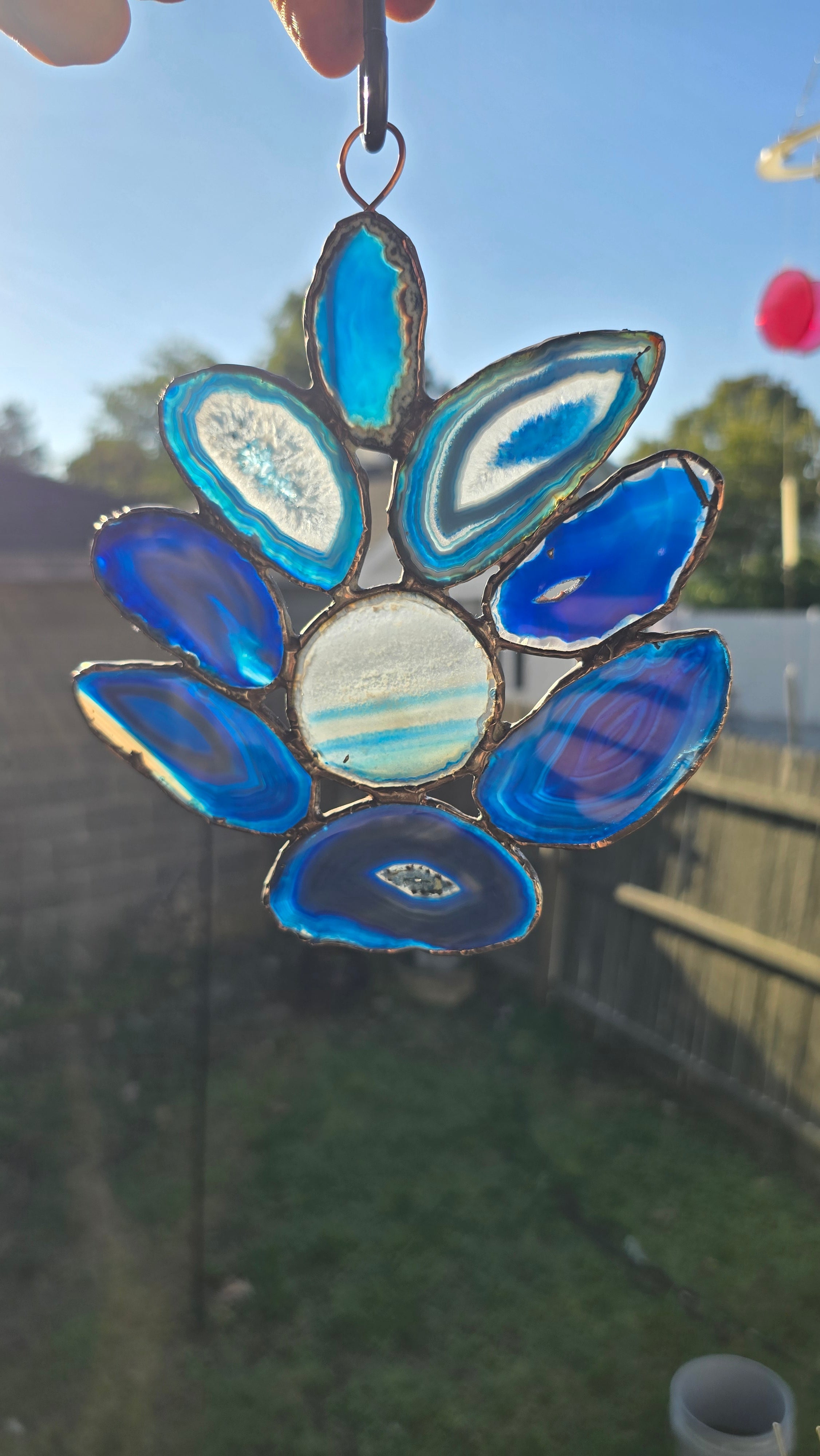 Agate Ringburst Ornament â€“ Cool Tones