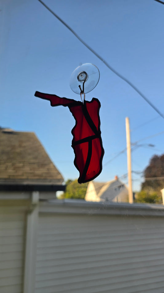 Handmade stained glass Stained Glass Florida Segmented by Through The Pane Studios