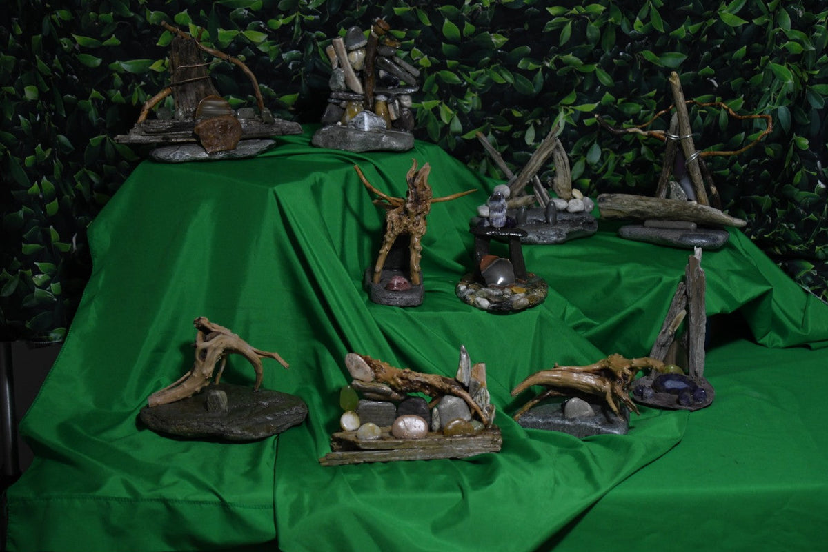 Stained glass stands - sculptures