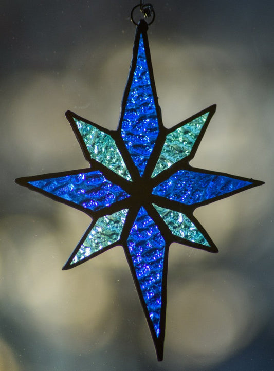 Handmade stained glass Star Suncatcher by Through The Pane Studios