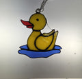 Yellow Duck â€“ Stained Glass Suncatcher