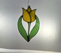 Yellow Tulip â€“ Stained Glass Suncatcher