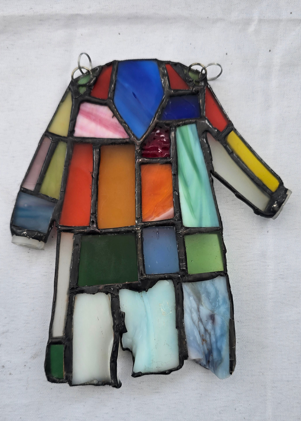 “Coat of Many Colors” Stained Glass Tribute – Drapery Flow or Tumbled Patchwork