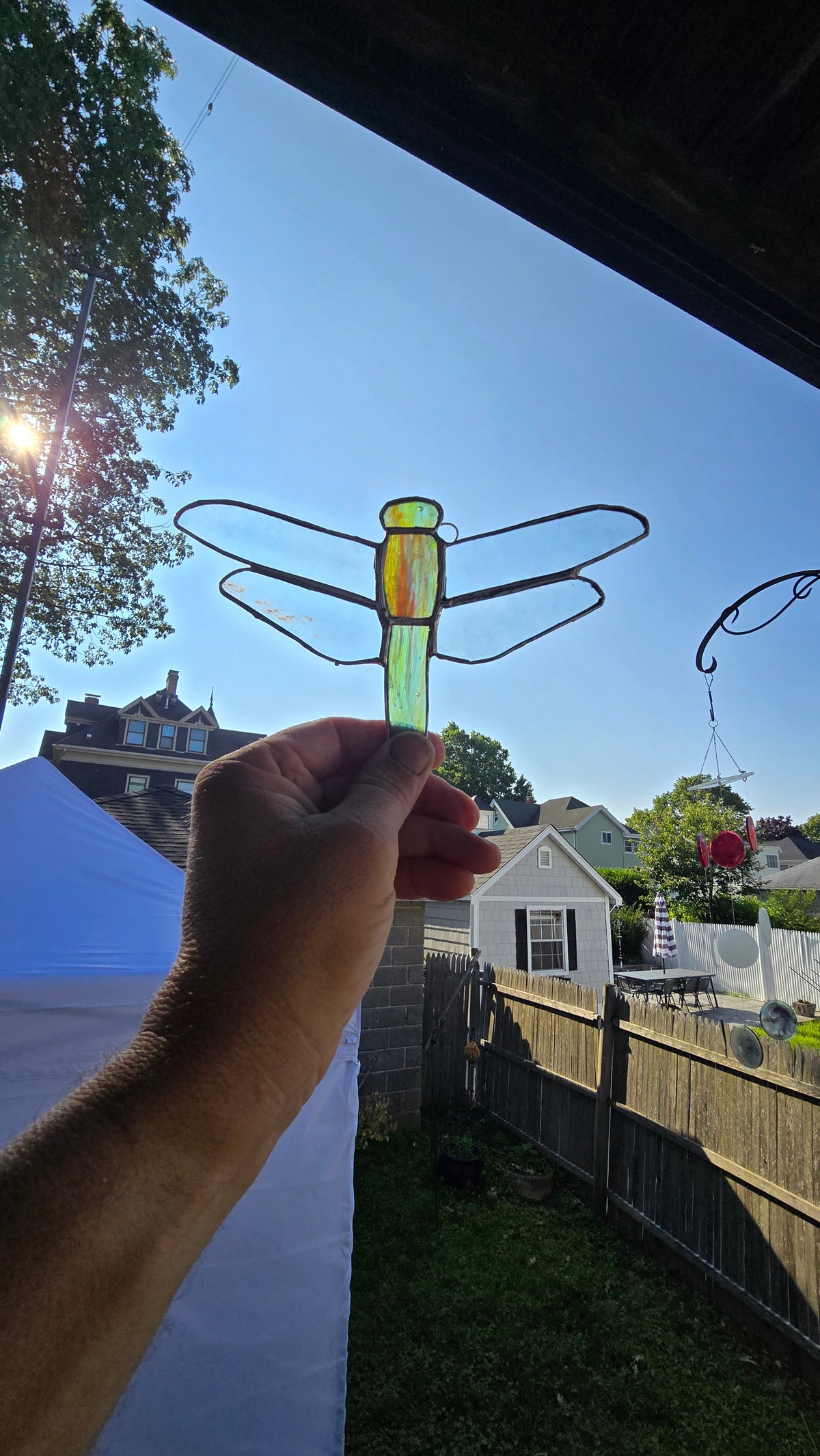 Handmade stained glass Dragonfly by Through The Pane Studios