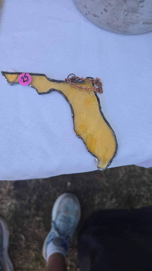 Handmade stained glass Florida by Through The Pane Studios