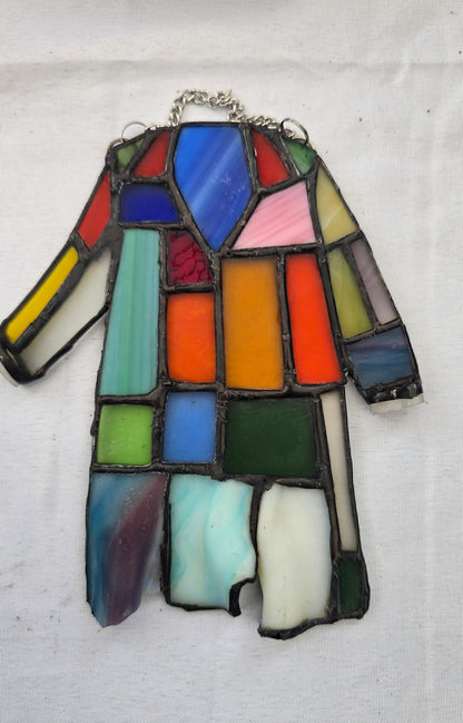 “Coat of Many Colors” Stained Glass Tribute – Drapery Flow or Tumbled Patchwork