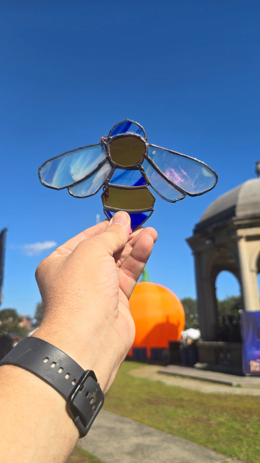 Handmade stained glass Bee by Through The Pane Studios