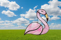 Handmade stained glass Flamingo suncatcher by Through The Pane Studios
